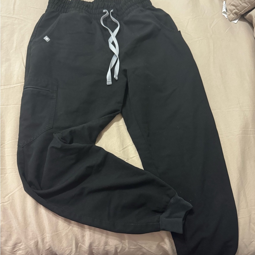 Figs Black Track Pants